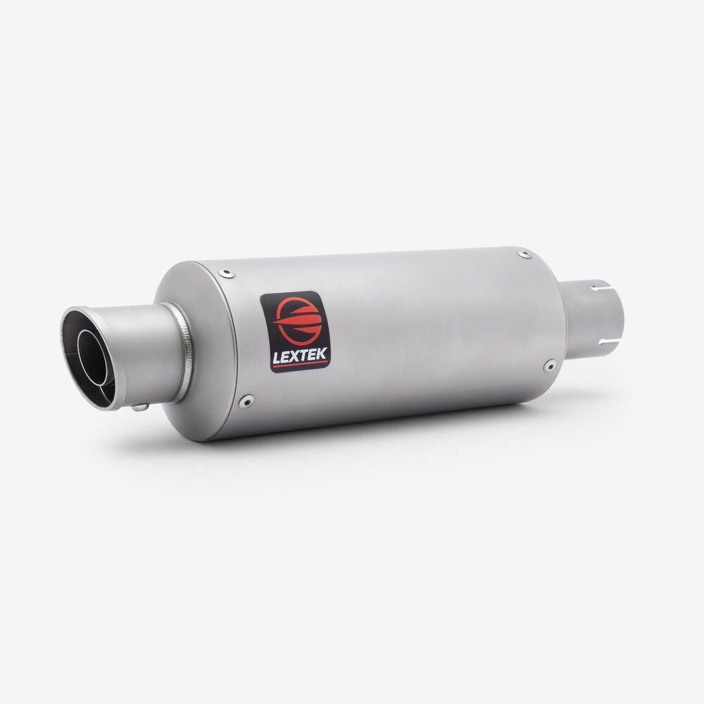 Lextek Matt Stainless Steel GP1 Stubby Exhaust Silencer 240mm 51mm - Image 2