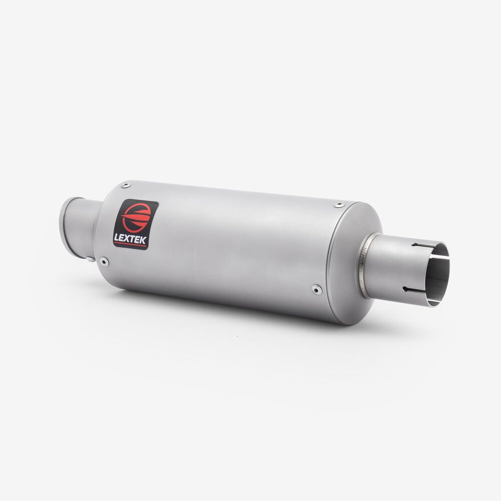 Lextek Matt Stainless Steel GP1 Stubby Exhaust Silencer 240mm 51mm - Image 7