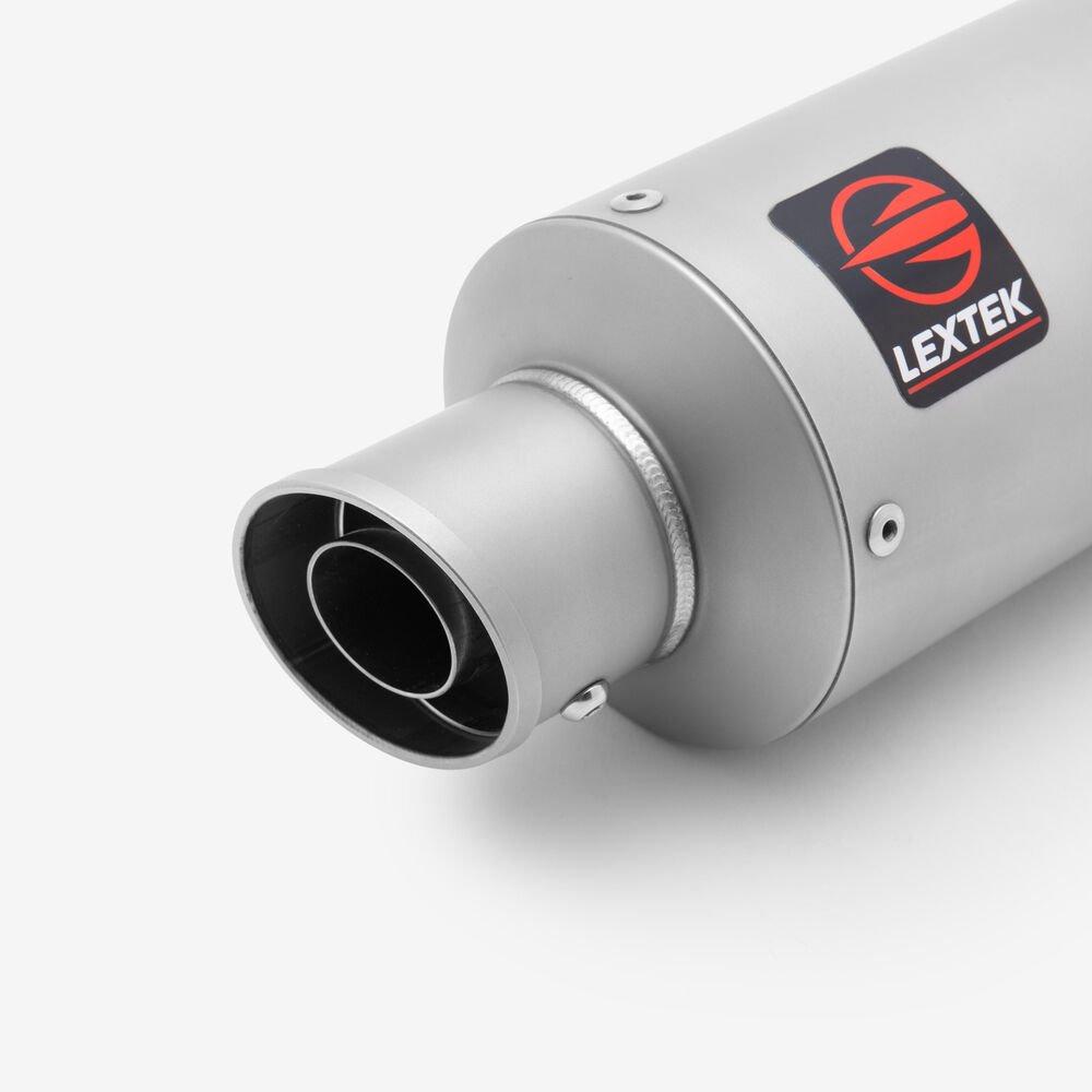 Lextek Matt Stainless Steel GP1 Stubby Exhaust Silencer 240mm 51mm - Image 5