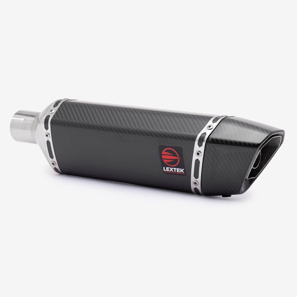 Lextek Gloss Carbon Fibre SP9CL Exhaust Silencer 300mm 51mm (Left Hand) - Image 4