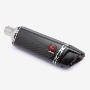 Lextek Gloss Carbon Fibre SP9CL Exhaust Silencer 300mm 51mm (Left Hand)