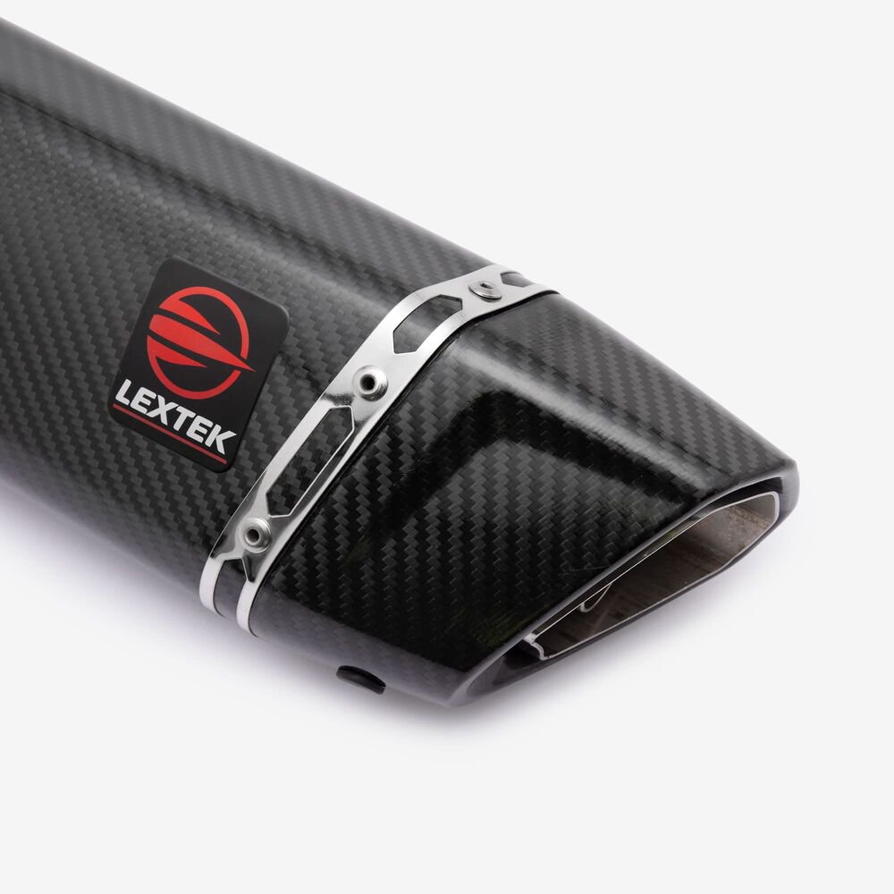 Lextek Gloss Carbon Fibre SP9CL Exhaust Silencer 300mm 51mm (Left Hand) - Image 3