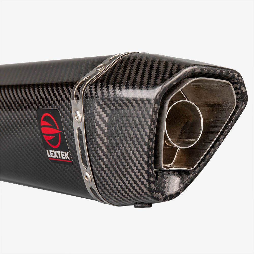Lextek Gloss Carbon Fibre SP9CL Exhaust Silencer 300mm 51mm (Left Hand) - Image 6