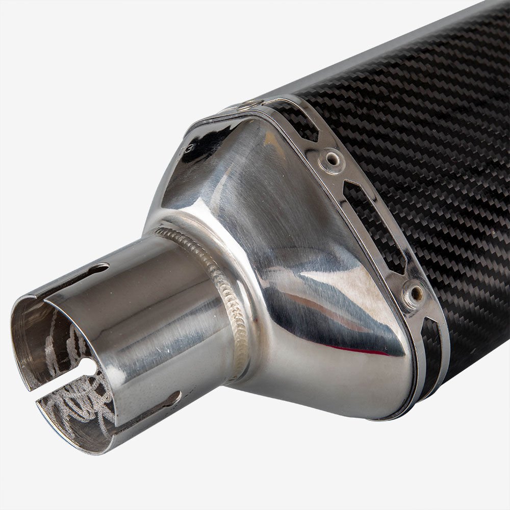Lextek Gloss Carbon Fibre SP9CL Exhaust Silencer 300mm 51mm (Left Hand) - Image 5