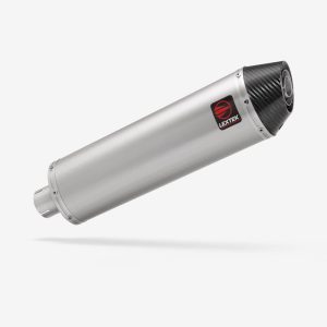 Lextek Matt Stainless Steel RP1L Exhaust Silencer 400mm with Carbon Tip 51mm (Left Hand)