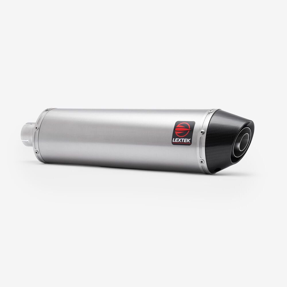 Lextek Matt Stainless Steel RP1L Exhaust Silencer 400mm with Carbon Tip 51mm (Left Hand) - Image 3