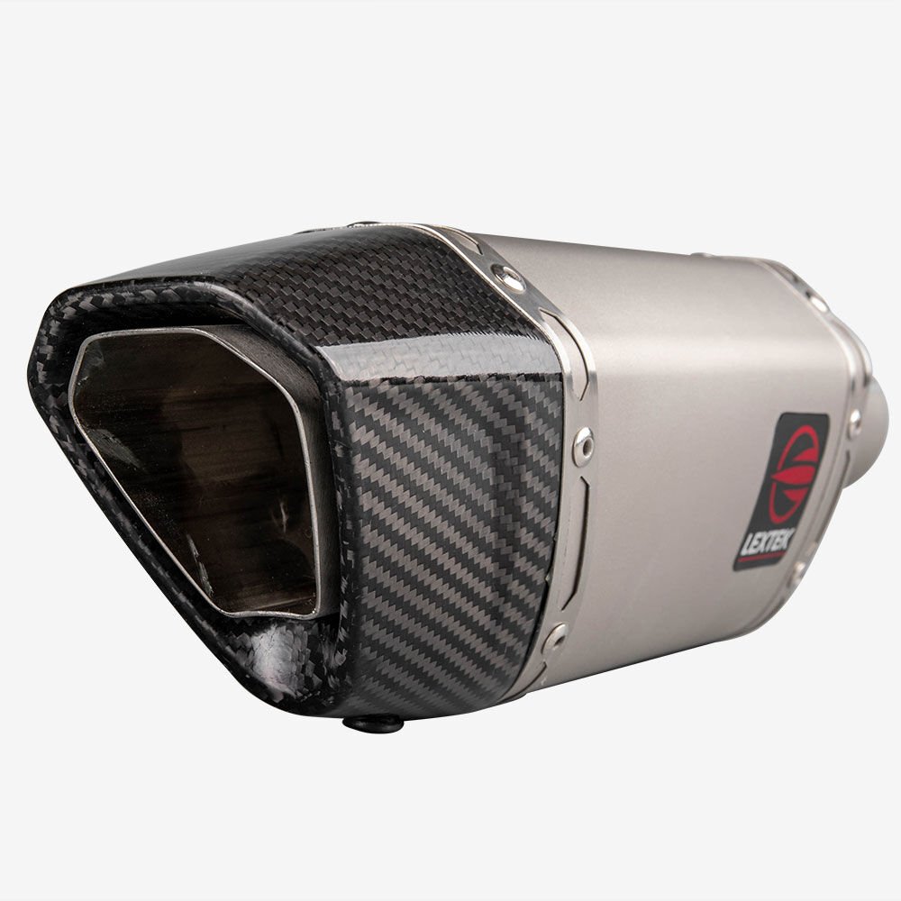 Lextek Matt Stainless Steel SP5 Exhaust Silencer 200mm with Carbon Tip 51mm - Image 6