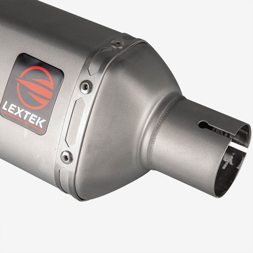 Lextek Matt Stainless Steel SP5 Exhaust Silencer 200mm with Carbon Tip 51mm - Image 5