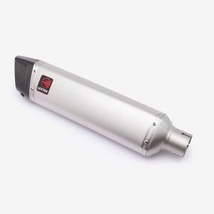 Lextek Matt Stainless Steel ST7 Exhaust Silencer 400mm with Carbon Tip 60mm