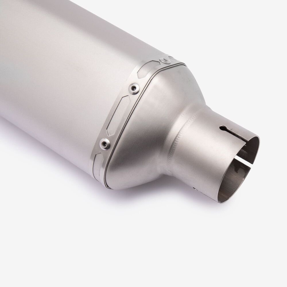 Lextek Matt Stainless Steel ST7 Exhaust Silencer 400mm with Carbon Tip 60mm - Image 6