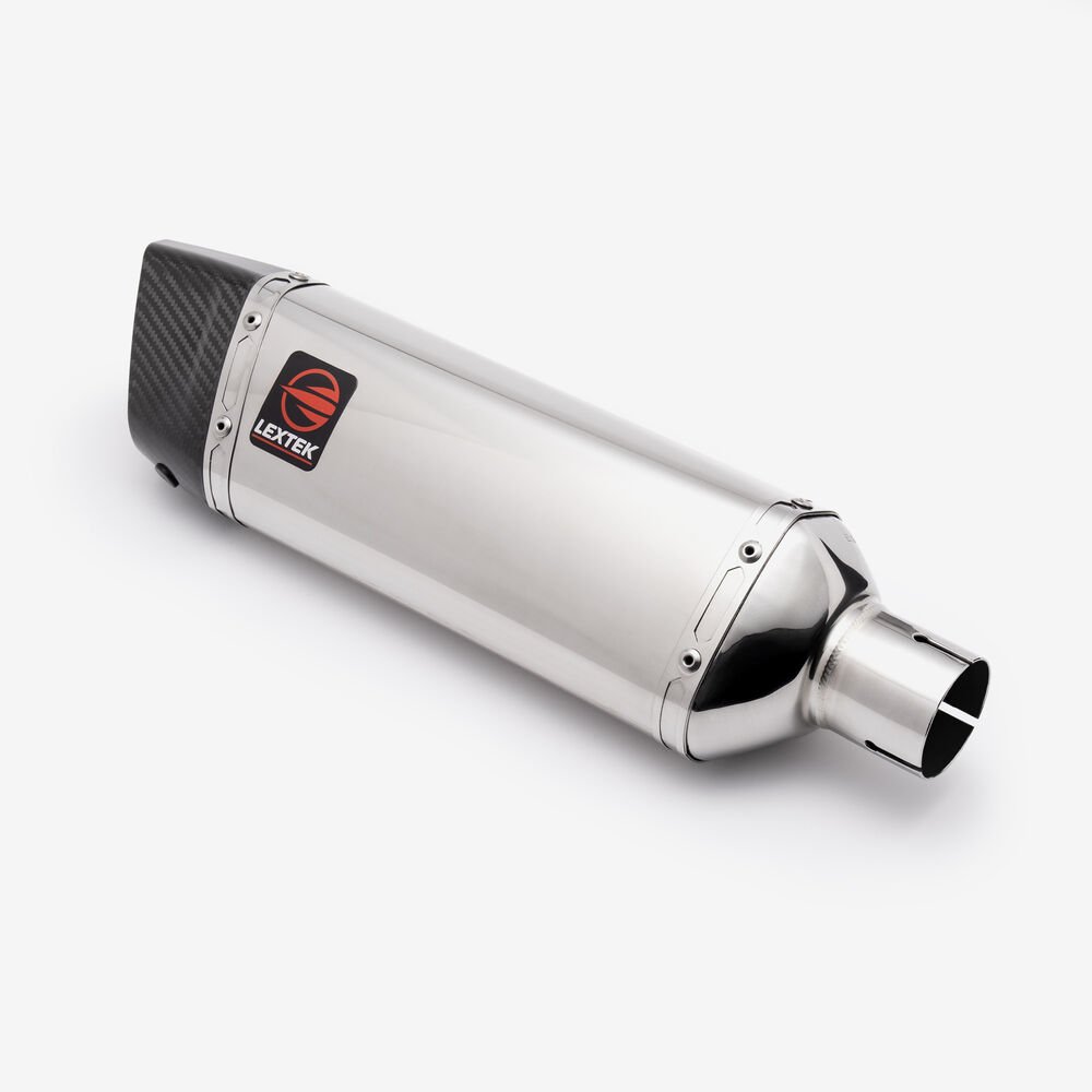 Lextek Polished Stainless Steel SP4 Exhaust Silencer 51mm - Image 2