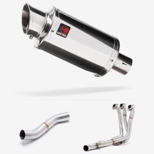 Lextek Stainless Steel YP4 Full Exhaust System 200mm Exhaust System with High Level Link Pipe 2021-2024 MT-09 and MT-09SP